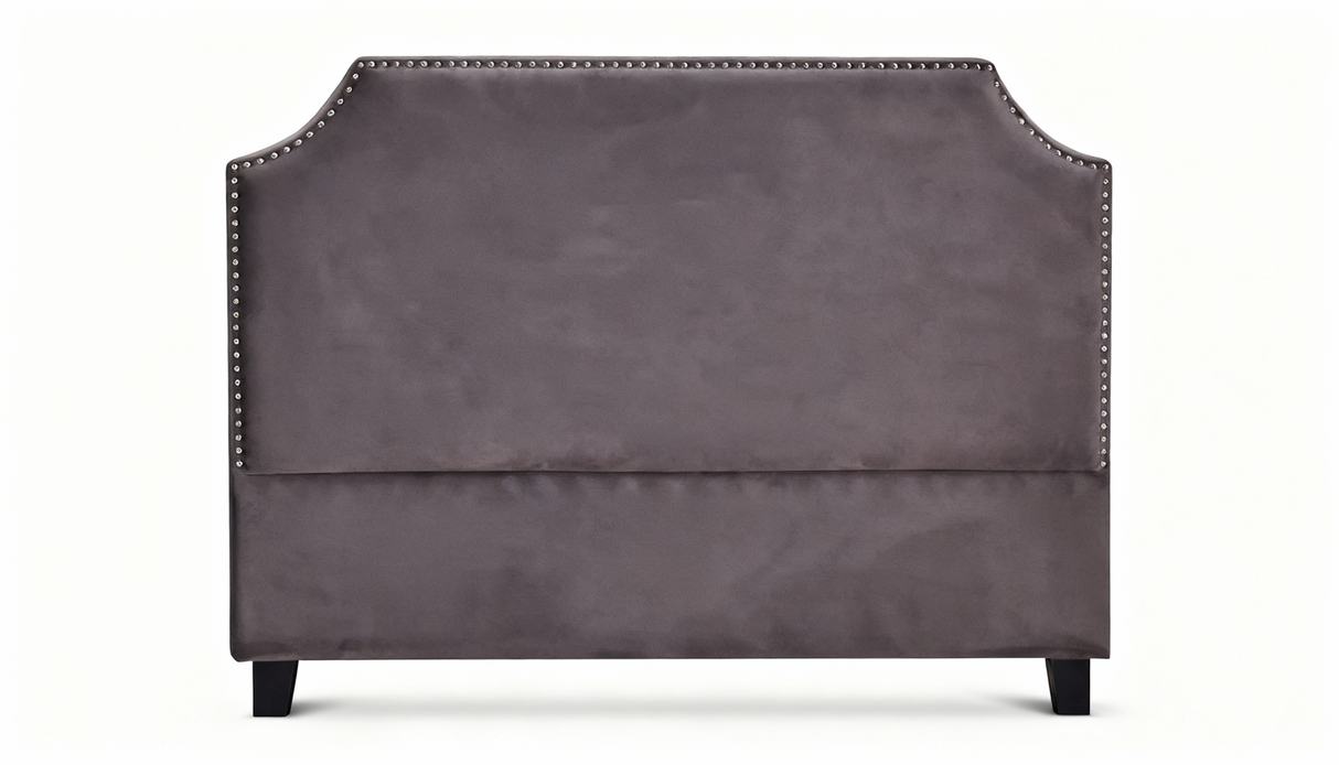 Malvern Velvet Headboard Dark Grey - Double