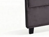 Malvern Velvet Headboard Dark Grey - Double