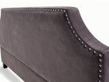 Malvern Velvet Headboard Dark Grey - Double