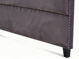 Malvern Velvet Headboard Dark Grey - Double