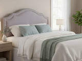 Lavaca Velvet Headboard Light Grey - Double