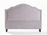 Lavaca Velvet Headboard Light Grey - Double
