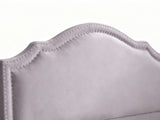 Lavaca Velvet Headboard Light Grey - Double