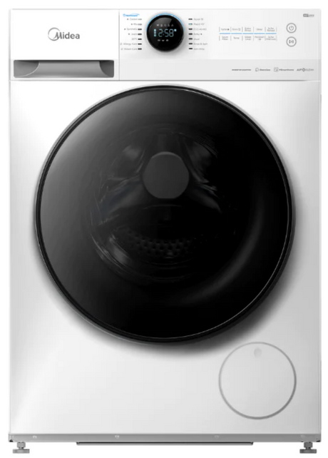 T Midea 9.0KG Steam Wash Front Load Washing Machine With Wi-Fi - White Color