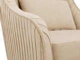 Velvet Swivel Accent Chair - Beige