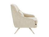 Velvet Swivel Accent Chair - Beige