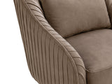 Velvet Swivel Accent Chair - Light Brown