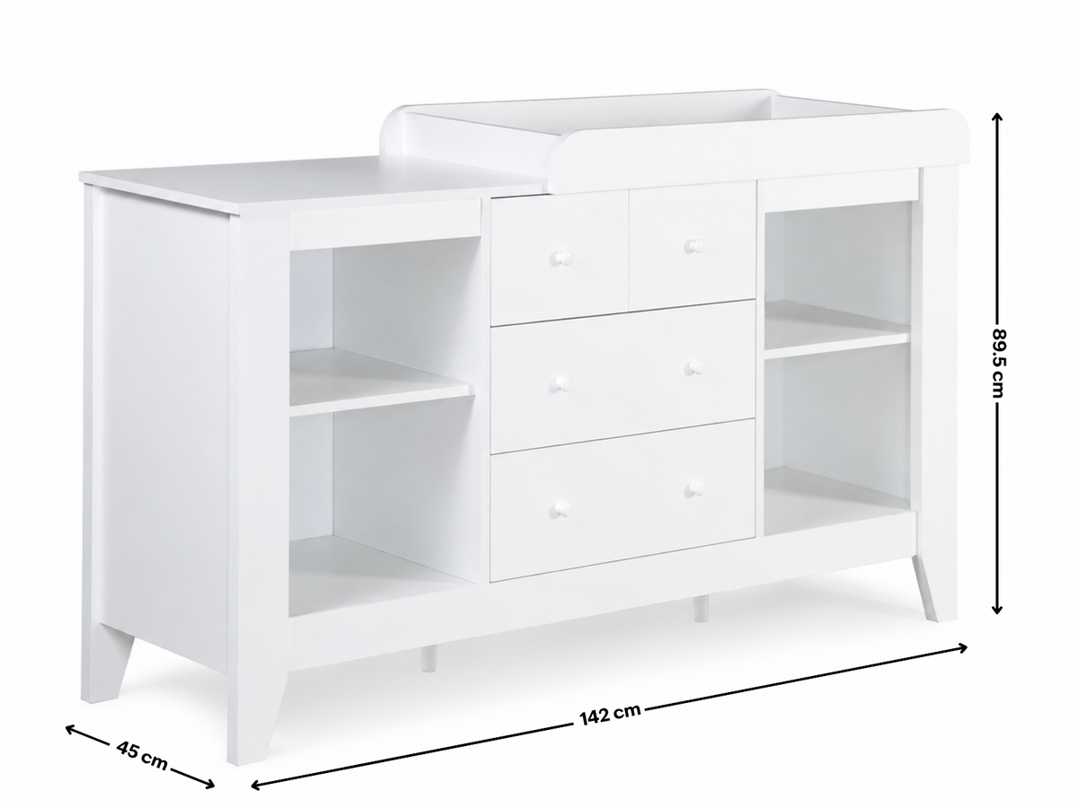 Wooden Nursery Change Table - White
