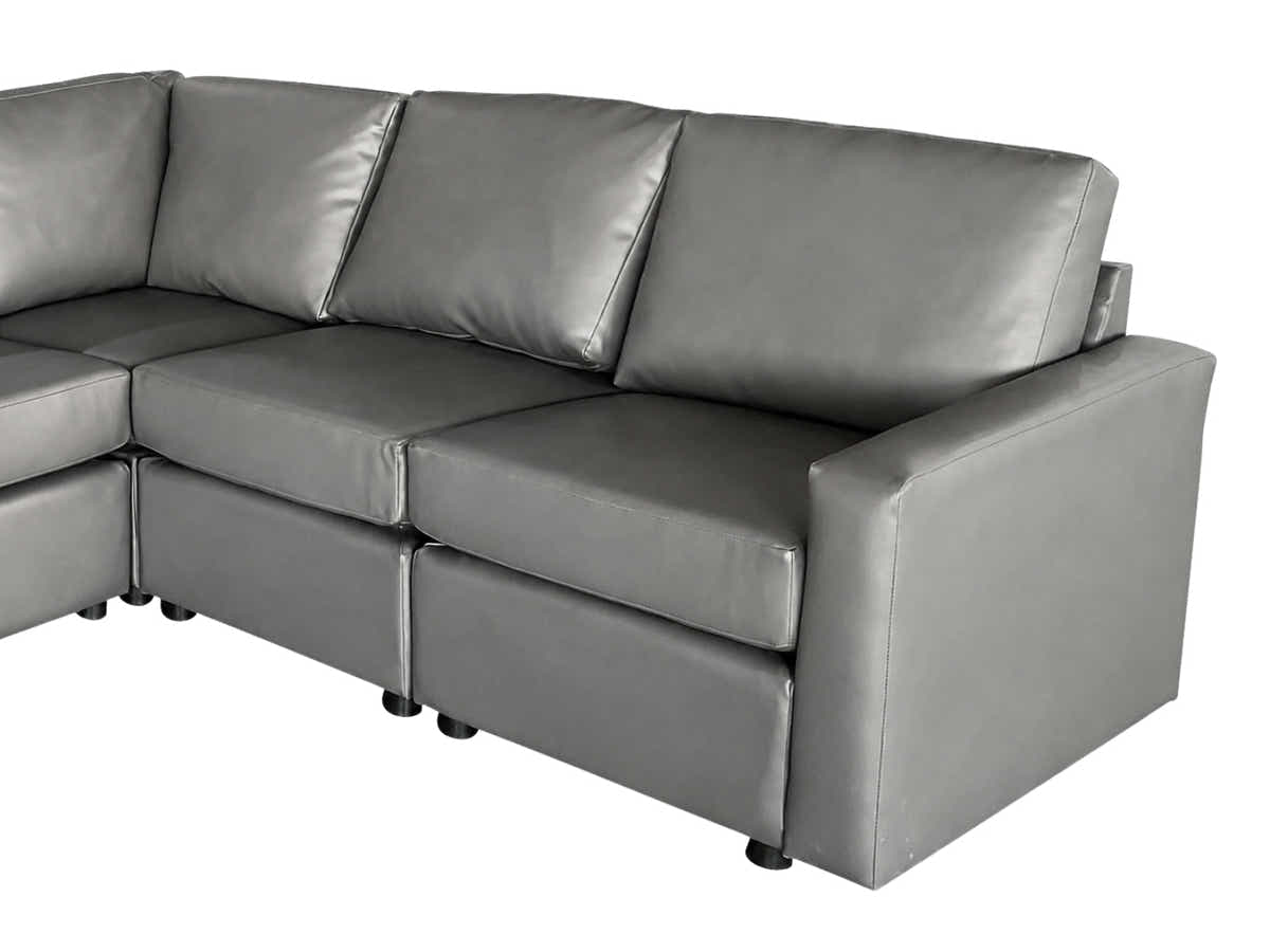 Sonya 5 Seater Modular Sofa PU - Grey