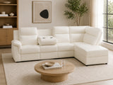 Ronae Corner Recliner Sofa PU - Beige