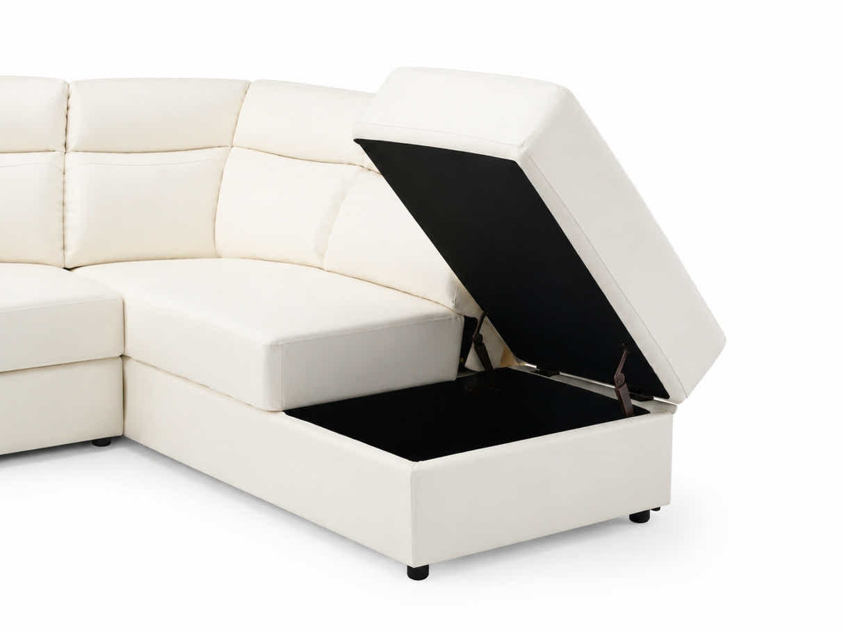 Ronae Corner Recliner Sofa PU - Beige