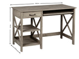 Writing Desk With Shelves Rustic Oak