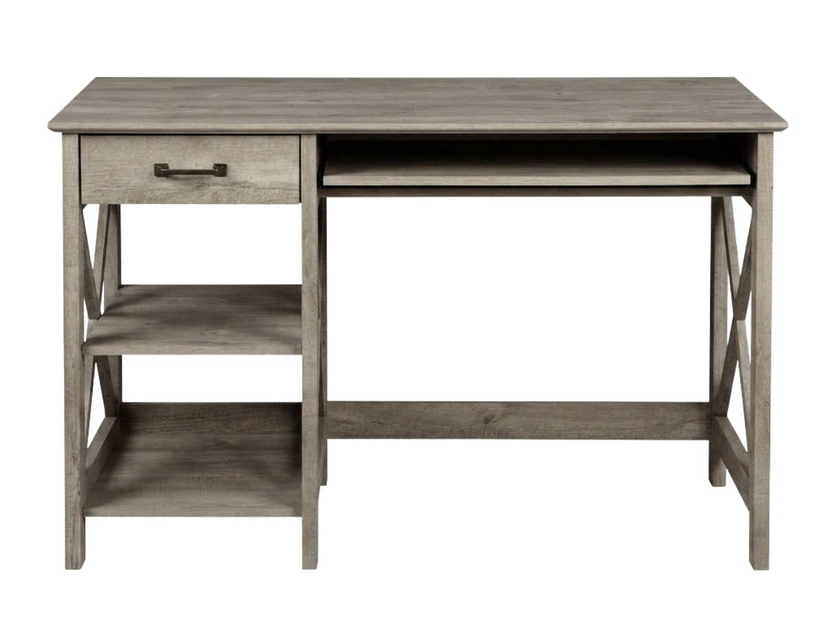 Writing Desk With Shelves Rustic Oak