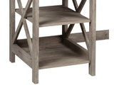 Writing Desk With Shelves Rustic Oak
