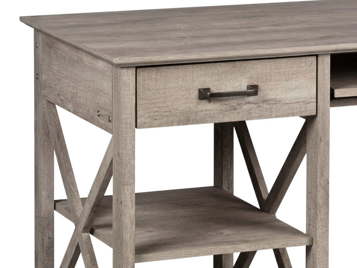 Writing Desk With Shelves Rustic Oak