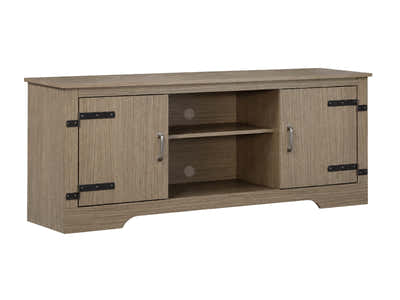 Walnut Wood Grain Entertainment Unit - 150 cm