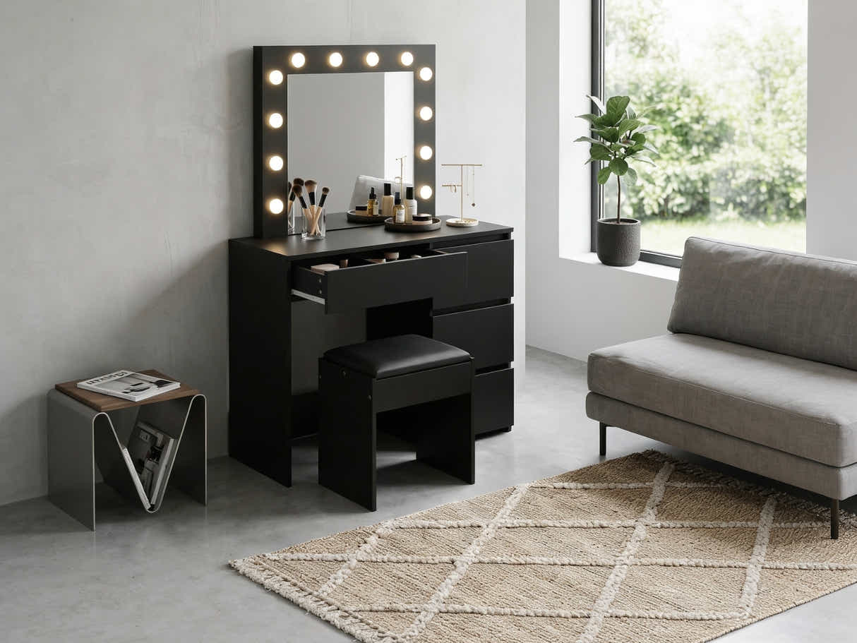 Xclusive Ignited LED Dressing Table Black