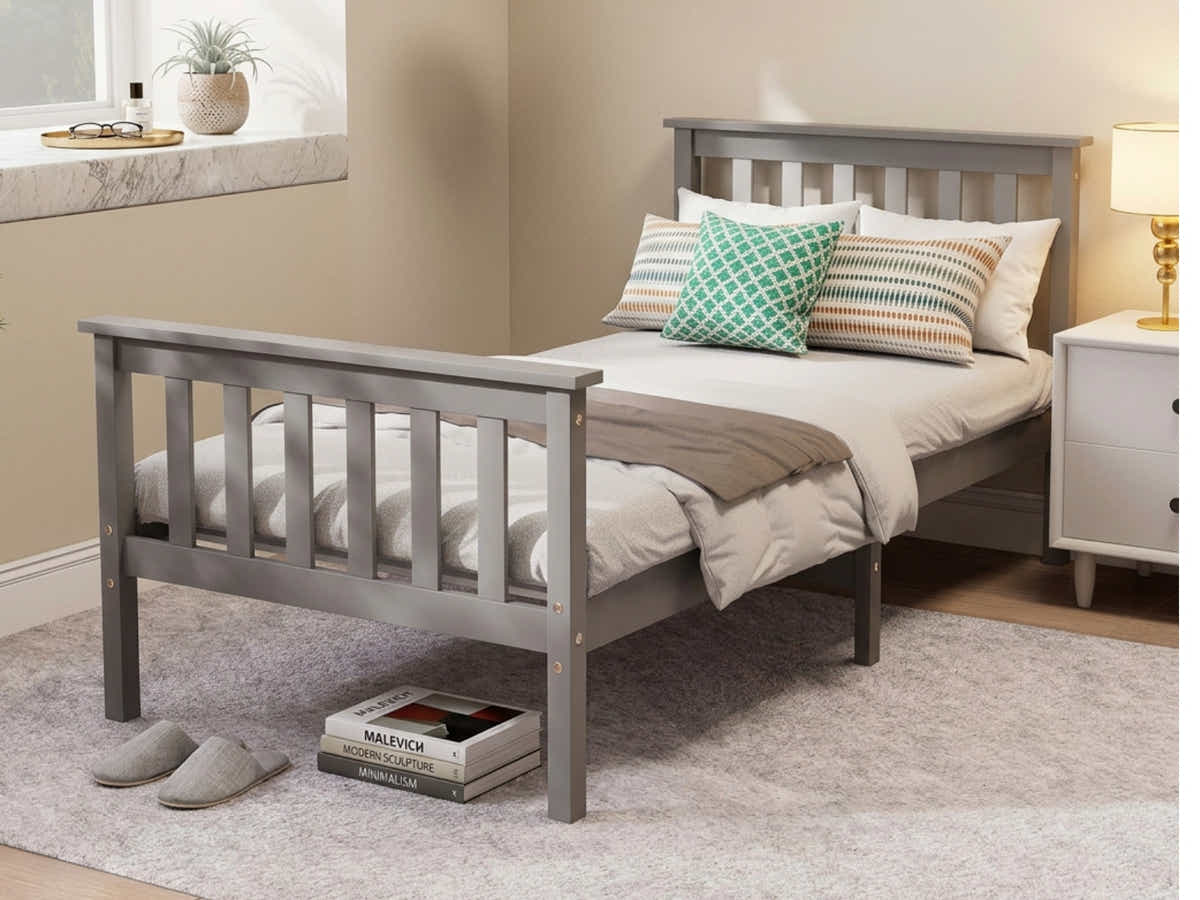 Hampshire Bed Frame Grey - Single