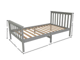 Hampshire Bed Frame King Single - Grey