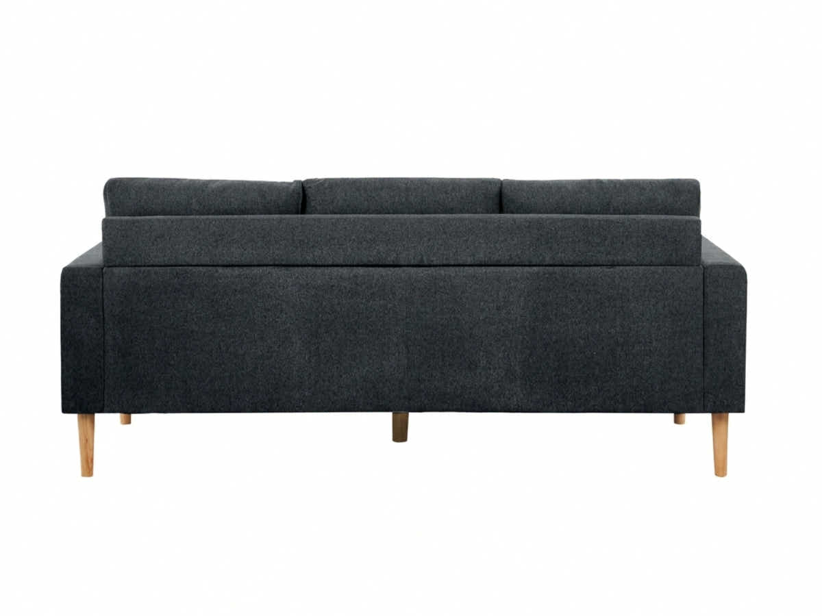 Darius Corner Sofa Linen - Black