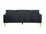 Darius Corner Sofa Linen - Black