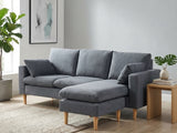 Darius Corner Sofa Linen - Grey
