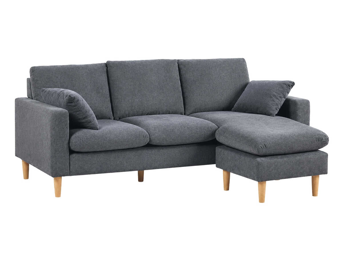 Darius Corner Sofa Linen - Grey