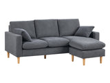 Darius Corner Sofa Linen - Grey