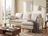 Darius Corner Sofa Linen - Cream