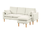 Darius Corner Sofa Linen - Cream