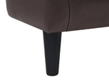 Daxton Tub Chair with Ottoman PU - Dark Brown