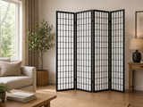 4-Panel Room Divider E P1 - Black