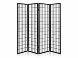 4-Panel Room Divider E P1 - Black