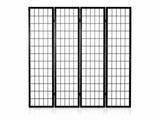 4-Panel Room Divider E P1 - Black