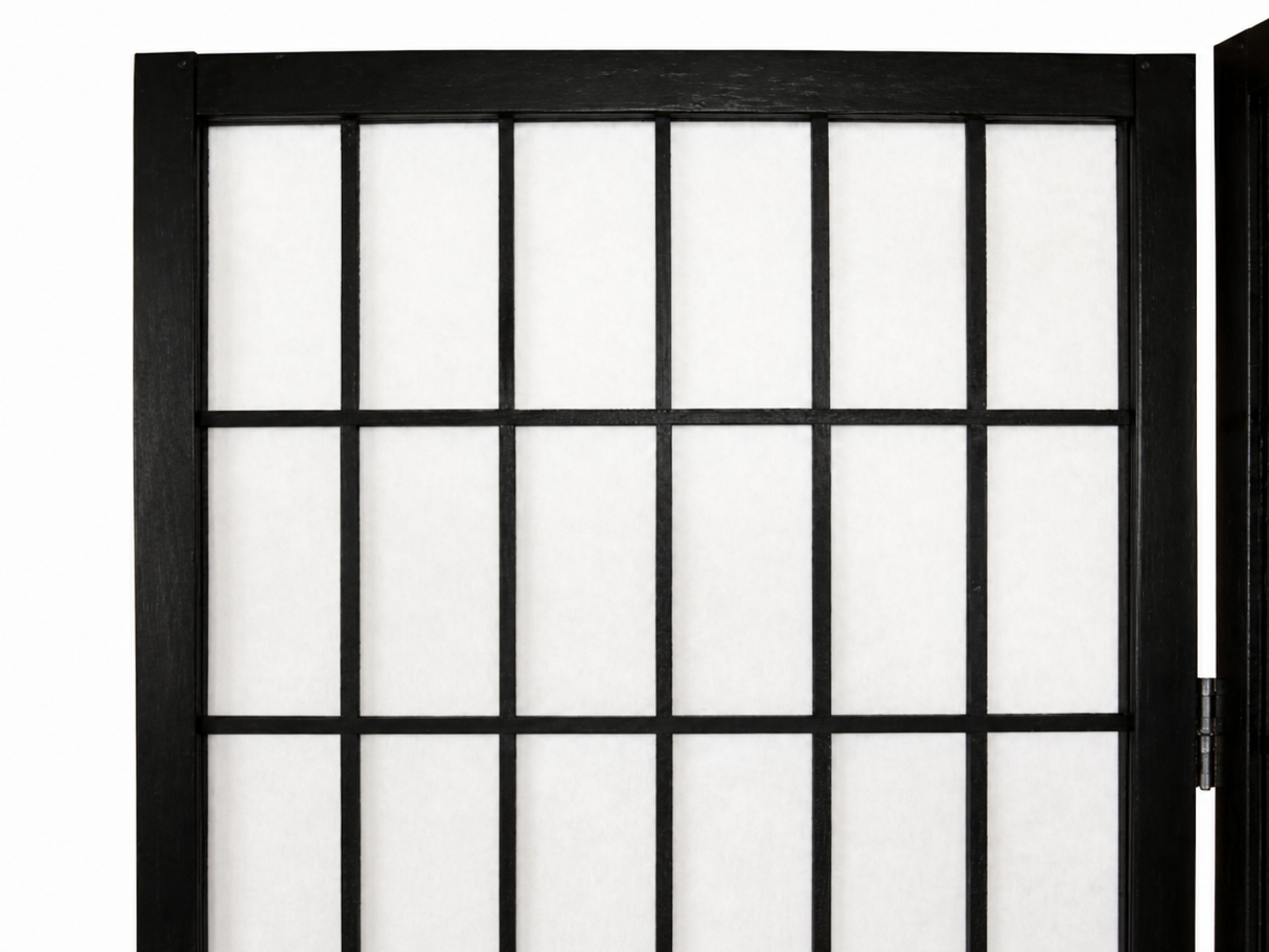 4-Panel Room Divider E P1 - Black