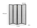 DS Room divider E P1 4 panel Black