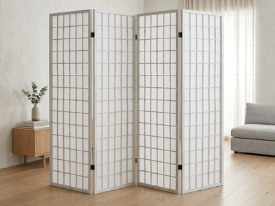 4-Panel Room Divider E P1 - White