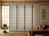 4-Panel Room Divider E P1 - White