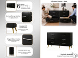 6-Drawer Cabinet - Black