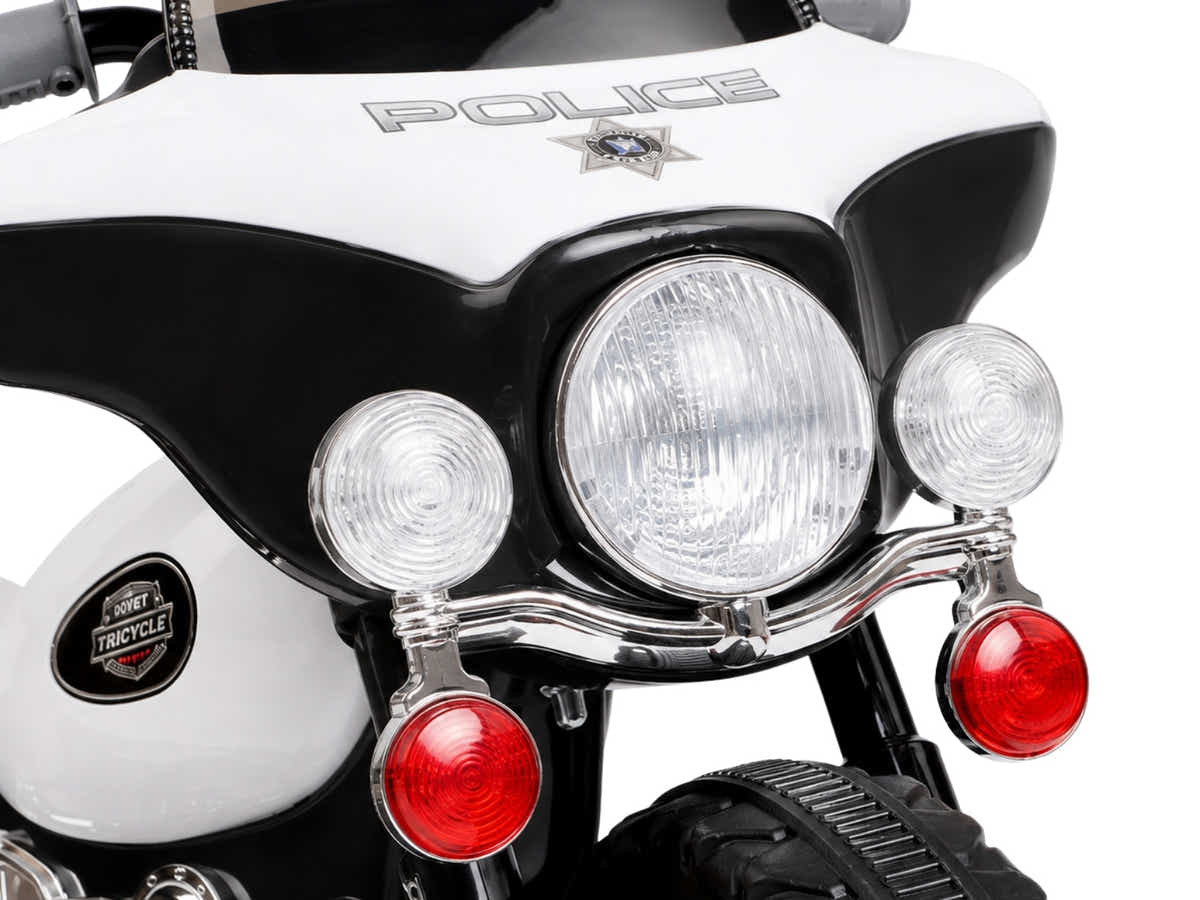 Kids Ride On Police Motorbike - Black