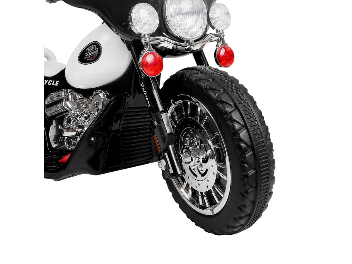 Kids Ride On Police Motorbike - Black