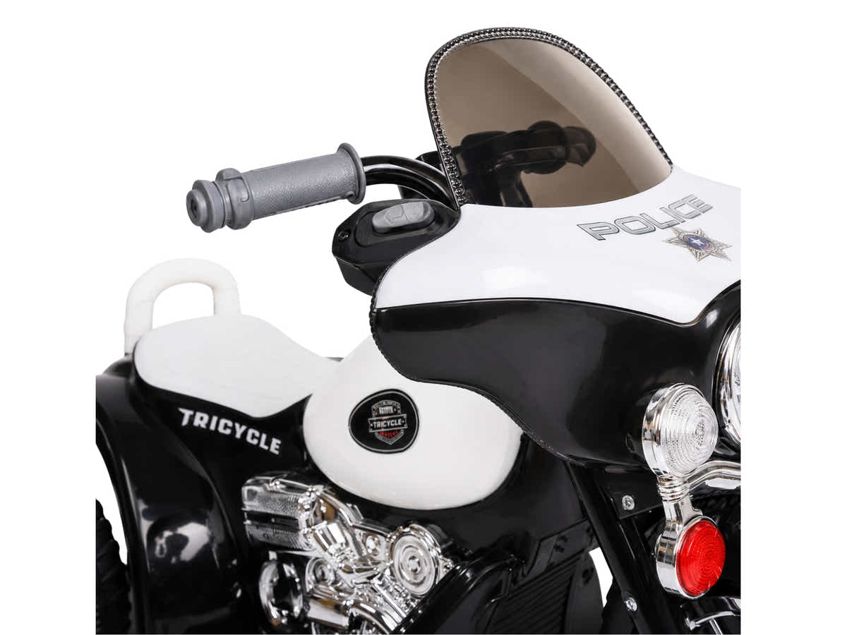 Kids Ride On Police Motorbike - Black