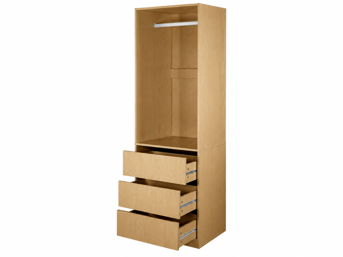 Mattone 3-Drawer Wardrobe with Hanging