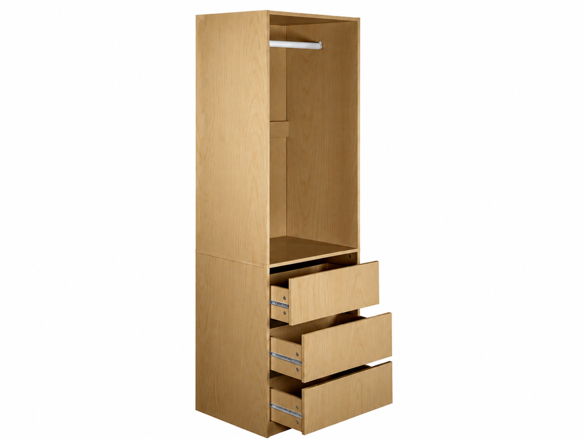 Mattone 3-Drawer Wardrobe with Hanging