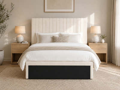 Coleford Headboard Chenille Beige - King
