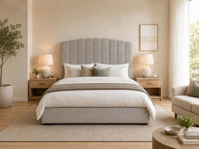 Purton Headboard Chenille Grey - King