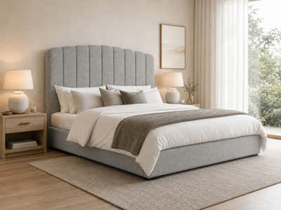 Purton Headboard Chenille Grey - King