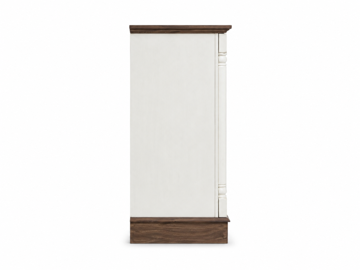 5-Drawer Chest - Antique White & Rustic Brown