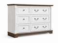 6-Drawer Chest - Antique White & Rustic Brown