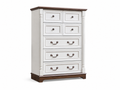 7-Drawer Chest - Antique White & Rustic Brown